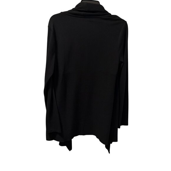 Coldwater Creek Black Open Front Cardigan Jacket Sz M 10-12 sweater cardigan - Picture 12 of 12
